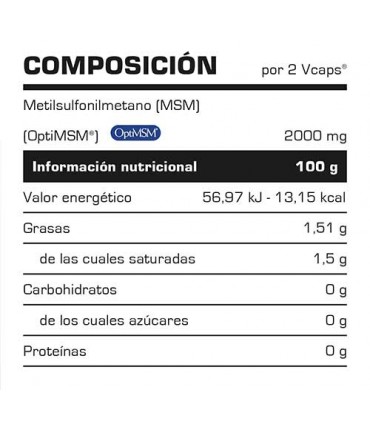 MSM 1000 MG - 60 CAPS.