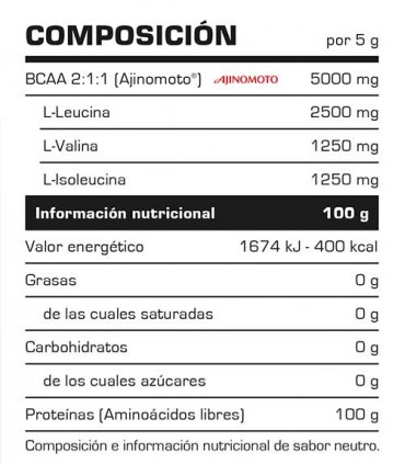 BCAA 5000 NEUTRO - 300 GR