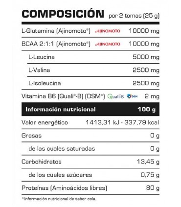 GLUTAMINA + BCAA COMPLEX - 500 GR