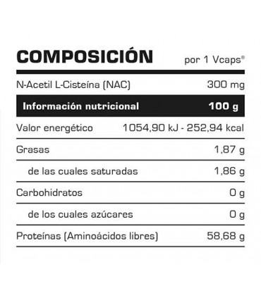 NAC N-ACETIL CISTEINA - 60 VCAPS