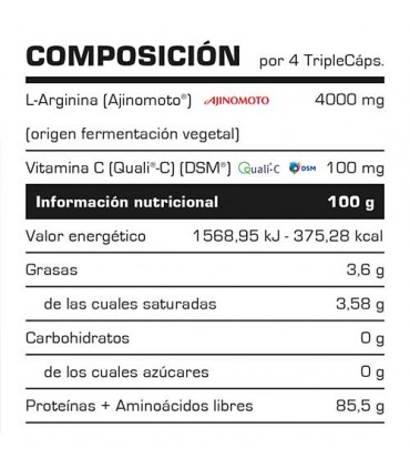 L-ARGININE 2000 - 100 TRIPLE CAPS.