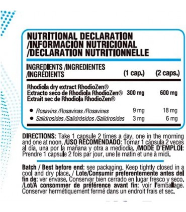 RHODIOLA ROSEA 600 MG - 60 VCAPS