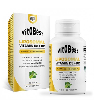 VITAMINA D3 + K2 LIPOSOMAL 60 VCAPS.