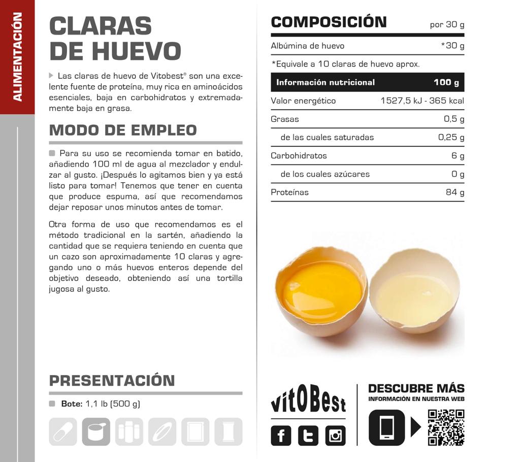 CLARAS DE HUEVO 500G